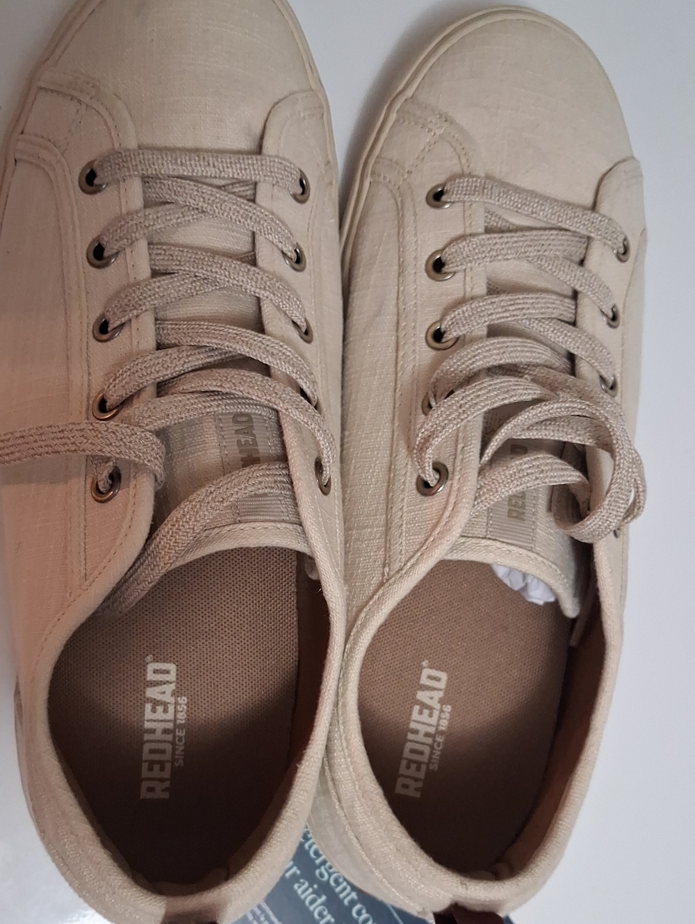 RedHead Neutral Canvas Low-Top Sneakers in Light Beige